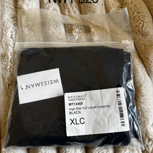 Weissman Black High Rise Full Length Leggings size child CXL DANCE LEGGINGS - Picture 1 of 1
